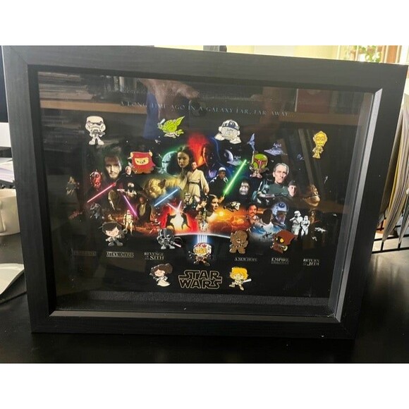 Disney Star Wars "Cuties" Framed Pin Set Collection. Limited Edition 2015